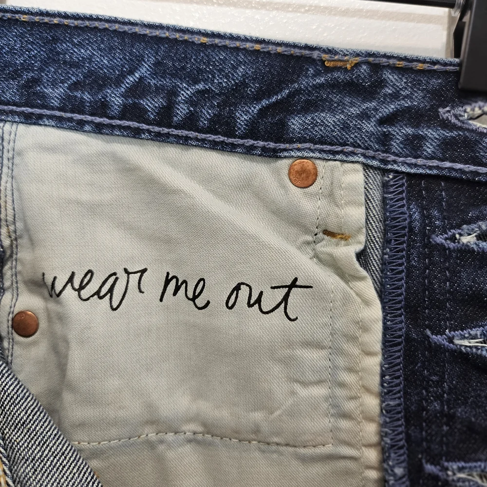 GRLFRND  TATUM Dark Blue Cropped Jeans Size 27. - Picture 7 of 15